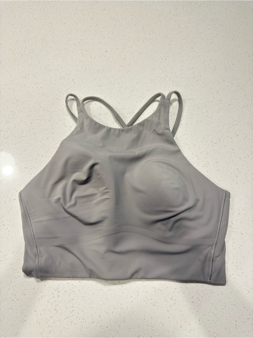 lululemon athletica Like-A-Cloud High-Neck Light Gray Sports Bra
